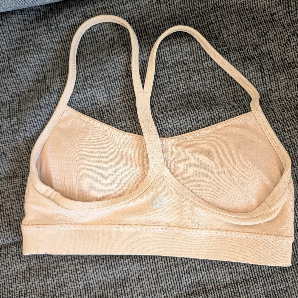 Lululemon Flow Y Bra Neutral Size 4 - Picture 2 of 2